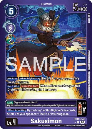 Sakusimon (Limited Foil)  (EX10-043) [Sinister Order] Foil