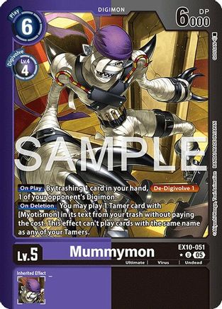 Mummymon (Limited Foil)  (EX10-051) [Sinister Order] Foil