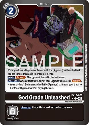 God Grade Unleashed (Limited Foil)  (EX10-070) [Sinister Order] Foil