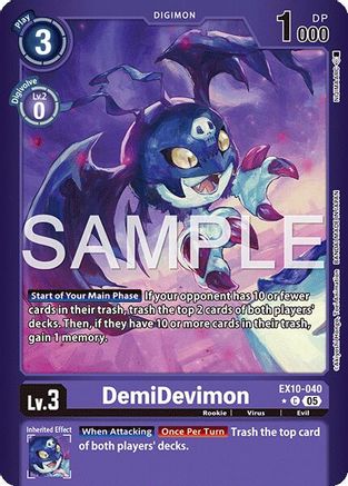 DemiDevimon (Limited Foil)  (EX10-040) [Sinister Order] Foil
