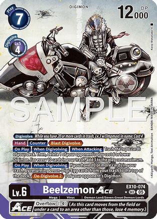Beelzemon ACE (Alternate Art)  (EX10-074) [Sinister Order] Foil