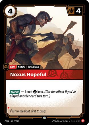 Noxus Hopeful (012/298) [Origins] Foil