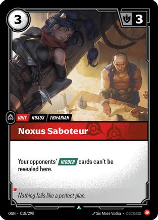 Noxus Saboteur (018/298) [Origins] Foil