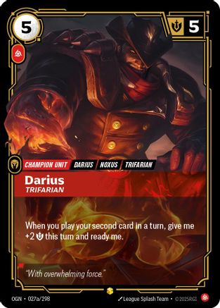 Darius - Trifarian (Alternate Art) (027a/298) [Origins]
