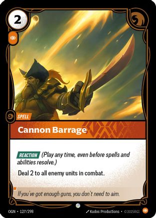 Cannon Barrage (127/298) [Origins] Foil