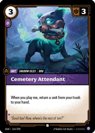 Cemetery Attendant (165/298) [Origins] Foil