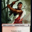 Human Warrior // Food (16) Double-Sided Token [Throne of Eldraine Tokens]