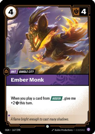 Ember Monk (167/298) [Origins] Foil