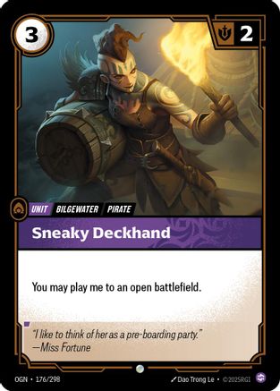Sneaky Deckhand (176/298) [Origins] Foil