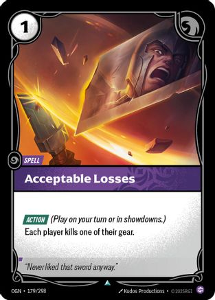 Acceptable Losses (179/298) [Origins] Foil
