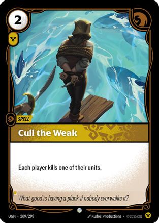 Cull the Weak (209/298) [Origins] Foil