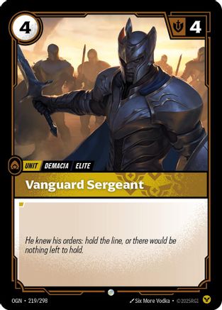 Vanguard Sergeant (219/298) [Origins] Foil