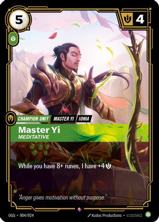 Master Yi - Meditative (004/024) [Origins Proving Grounds]