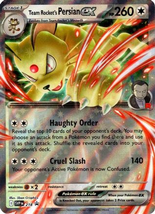 Team Rocket's Persian ex 218/182 [SV10 Destined Rivals] (Holofoil)