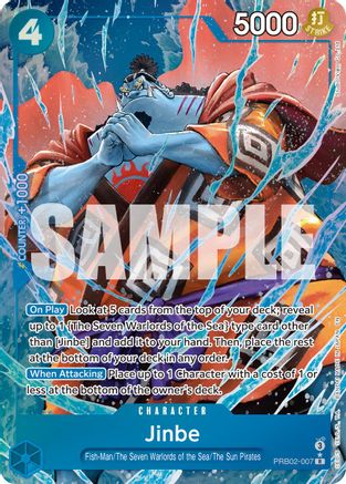 Jinbe - PRB02-007(Alternate Art) [Premium Booster -The Best- Vol. 2] Rare