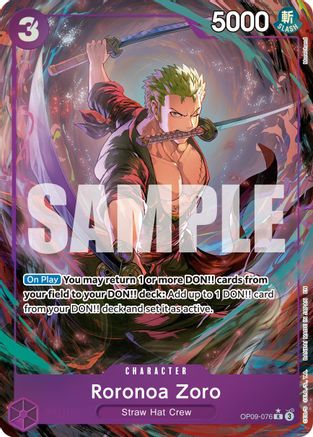 Roronoa Zoro - OP09-076 (Alternate Art) [Premium Booster -The Best- Vol. 2] Rare