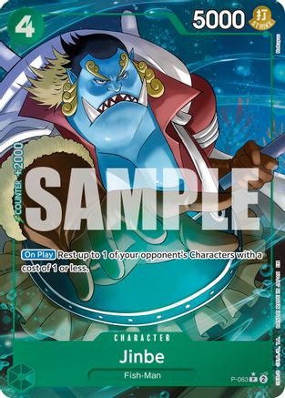 Jinbe - P-063 (Alternate Art) [Premium Booster -The Best- Vol. 2] Promo