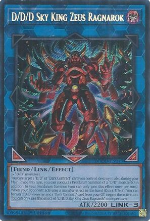 D/D/D Sky King Zeus Ragnarok [DOOD-EN049] Secret Rare