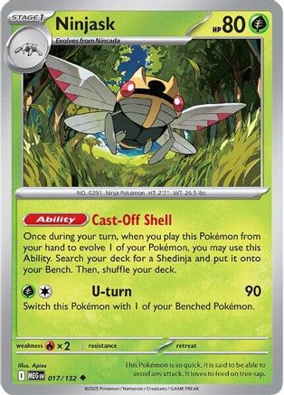 Ninjask 017/132 [ME01 Mega Evolution] (Reverse Holofoil)