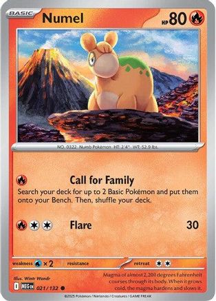 Numel 021 [ME01 Mega Evolution] (Reverse Holofoil)