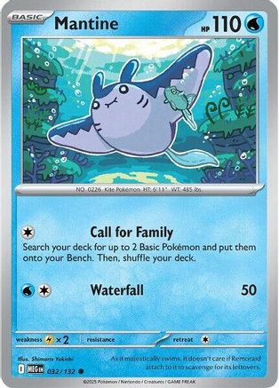 Mantine 032 [ME01 Mega Evolution] (Reverse Holofoil)