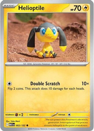 Helioptile 052/132 [ME01 Mega Evolution] (Reverse Holofoil)