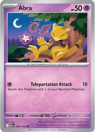 Abra 054 [ME01 Mega Evolution] (Reverse Holofoil)