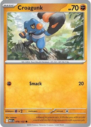 Croagunk 078 [ME01 Mega Evolution] (Reverse Holofoil)