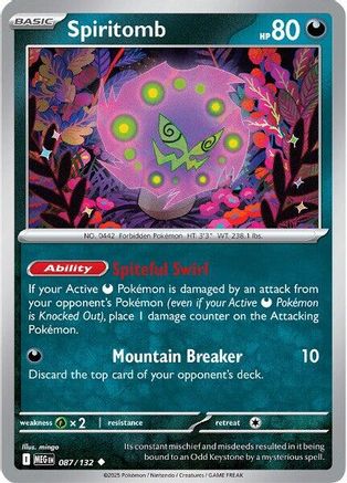 Spiritomb 087/132 [ME01 Mega Evolution] (Reverse Holofoil)