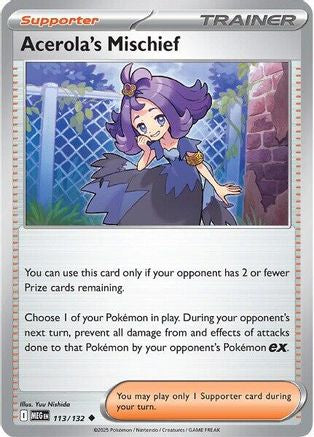 Acerola's Mischief 113/132 [ME01 Mega Evolution]
