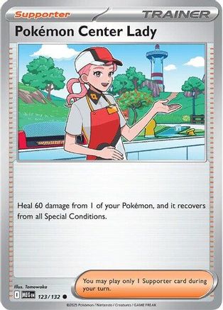 Pokemon Center Lady 123 [ME01 Mega Evolution] (Reverse Holofoil)