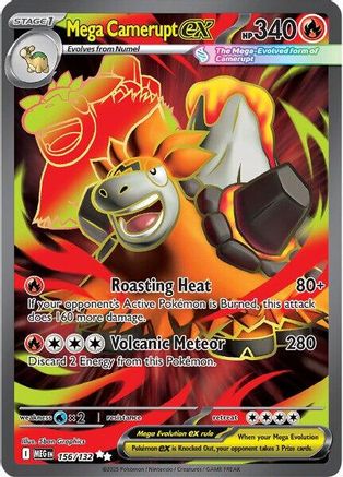 Mega Camerupt ex 156/132 [ME01 Mega Evolution] (Holofoil)