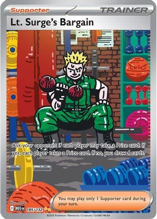 Lt. Surge's Bargain 185/132 [ME01 Mega Evolution] (Holofoil)