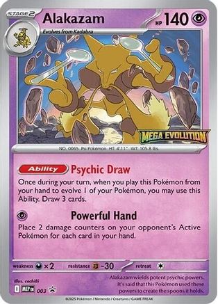 Alakazam 003/null [ME Mega Evolution Promo] (Holofoil)