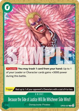 Because the Side of Justice Will Be Whichever Side Wins!! (Tournament Pack 2025 Vol. 4) [One Piece Promotion Cards] Rare