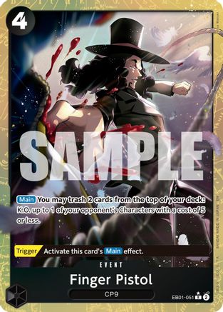 Finger Pistol (Alternate Art) [Premium Booster -The Best- Vol. 2] Rare