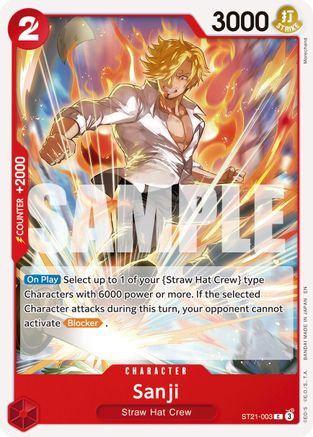 Sanji - ST21-003 (Reprint) [Premium Booster -The Best- Vol. 2] Common