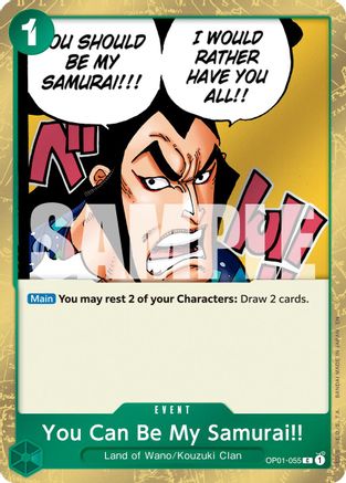 You Can Be My Samurai!! (Pirate Foil) [Premium Booster -The Best- Vol. 2] Common