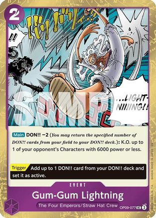 Gum-Gum Lightning (Pirate Foil) [Premium Booster -The Best- Vol. 2] Uncommon