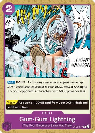 Gum-Gum Lightning (Reprint) [Premium Booster -The Best- Vol. 2] Uncommon