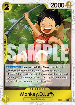 Monkey.D.Luffy - ST13-014 (Pirate Foil) [Premium Booster -The Best- Vol. 2] Common