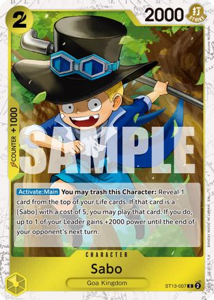 Sabo - ST13-007 (Pirate Foil) [Premium Booster -The Best- Vol. 2] Common