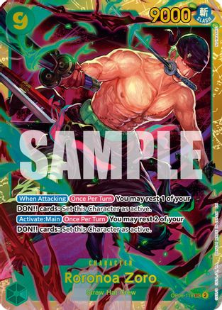 Roronoa Zoro - OP06-118 (Reprint) [Premium Booster -The Best- Vol. 2] Secret Rare