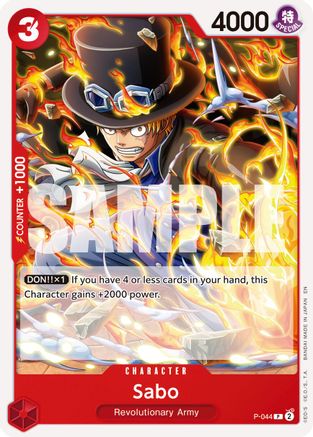 Sabo - P-044 (Reprint) [Premium Booster -The Best- Vol. 2] Promo