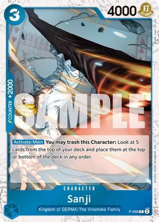 Sanji - P-068 (Pirate Foil) [Premium Booster -The Best- Vol. 2] Promo