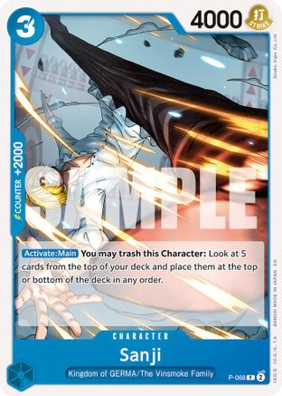 Sanji - P-068 (Reprint) [Premium Booster -The Best- Vol. 2] Promo
