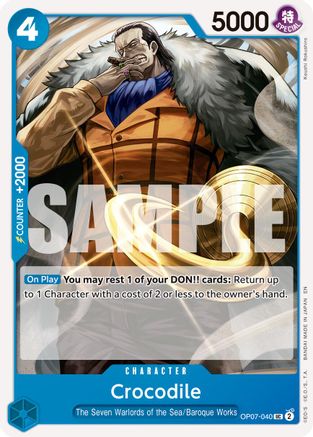 Crocodile - OP07-040 (Reprint) [Premium Booster -The Best- Vol. 2] Uncommon