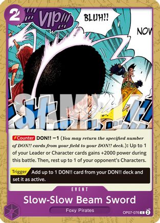 Slow-Slow Beam Sword (Reprint) [Premium Booster -The Best- Vol. 2] Common