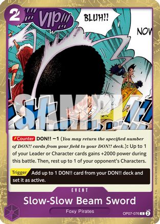 Slow-Slow Beam Sword (Pirate Foil) [Premium Booster -The Best- Vol. 2] Common