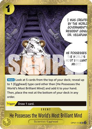 He Possesses the World's Most Brilliant Mind (Pirate Foil) [Premium Booster -The Best- Vol. 2] Uncommon